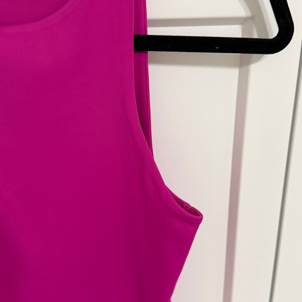 Express Body Contour Hot Pink Cropped High Neck Tank Top Size S - Picture 5 of 6